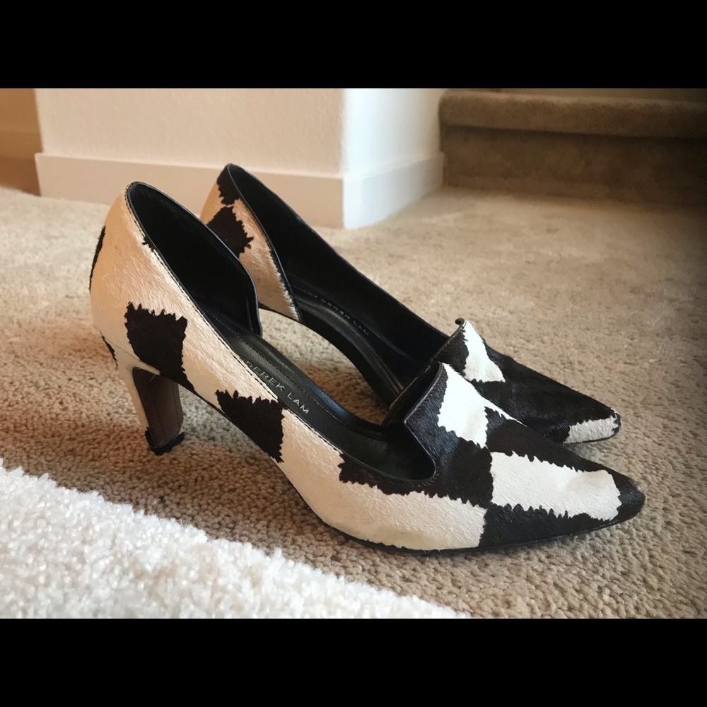 10 Crosby Derek Lam Calf Fur Heels